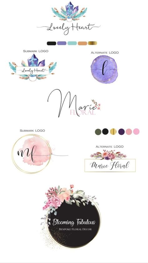 logo logos Watercolor Logo Design, Logo Watercolor, Logo Design Feminine, Watercolor Water, Signature Ideas, Portfolio Logo, Watercolour Inspiration, Watercolor Paintings Easy, Watercolor Logo