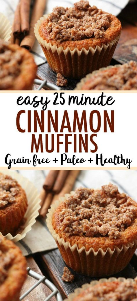 Paleo Muffin Recipes, Muffin Recipes Cinnamon, Paleo Comfort Food, Paleo Muffins, Paleo Baking, Cinnamon Muffins, Healthier Options, Paleo Sweets, Healthier Choices