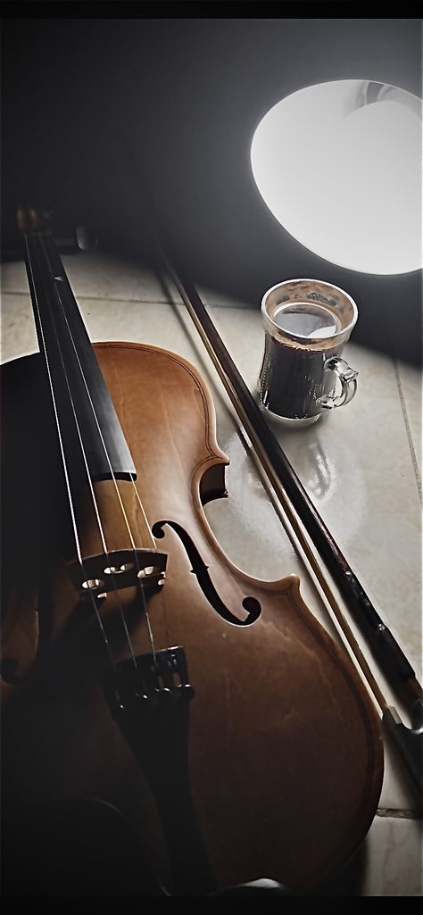 Violin and coffee pic🎻☕️🖼️ Violin Pics, Coffee Pic, Couple Aesthetic, Violin, Coffee, Quick Saves