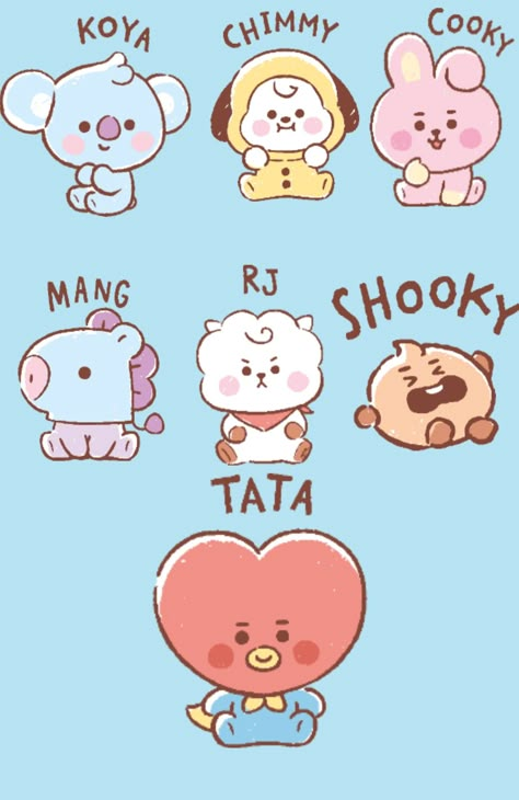 Cute Bt21 Drawings, Bt21 Illustration, Kpop Illustration, Bts Journal Ideas, Tattoo Bts, Freebies Kpop, Bt21 Wallpaper, K Pop Stickers, Retro Character