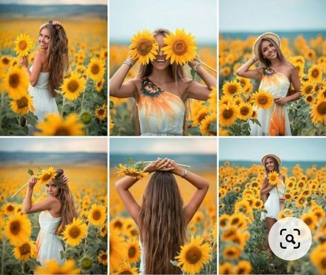 Poses In Field Of Flowers, Sunflower Inspo Pics, Creative Sunflower Photography, Photography Poses Sunflowers, Photography With Sunflowers, Poses With Sunflowers, Photography In Sunflower Fields, Photos In A Sunflower Field, Pics With Sunflowers