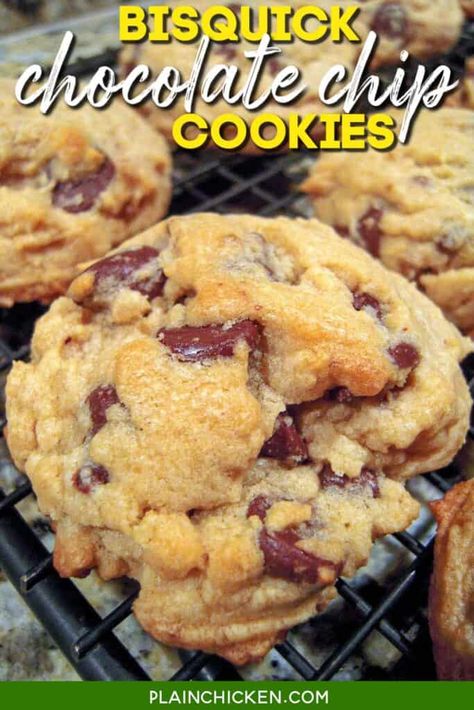 Bisquick Desserts, Bisquick Inspired Recipes, Bisquick Recipes Dinner, Bisquick Coffee Cake, Bisquick Coffee Cake Recipe, Bisquick Cookies, Bisquick Mix Recipe, Bisquick Chocolate Chip Cookies, Cookies Without Brown Sugar