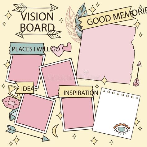 Drawn Vision Board, Vision Board Illustration, Inspiration For Studying, Draw Prompts, Motivation Vision Board, Studying Hard, Board Illustration, Vision Bored, Vision Board Template