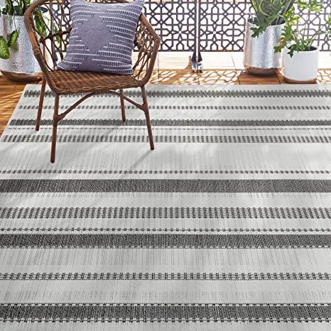 Home Dynamix Tripoli Mateo Geometric Area Rug, Charcoal/Cream, 7'10"x10'2" Rectangle Rug Dark, Outdoor Rugs Patio, Area Rug Collections, Patio Rugs, Outdoor Carpet, Geometric Area Rug, Outdoor Area Rug, Indoor Outdoor Area Rugs, Outdoor Area Rugs