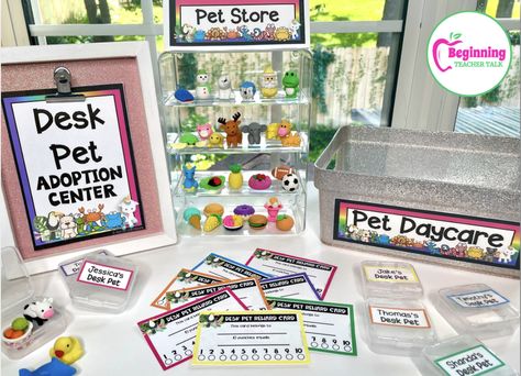 Desk Pets Classroom, Desk Pets, Classroom Pets, Kindergarten Classroom Management, Desk Pet, Perfect Classroom, Classroom Accessories, Class Pet, Classroom Desk