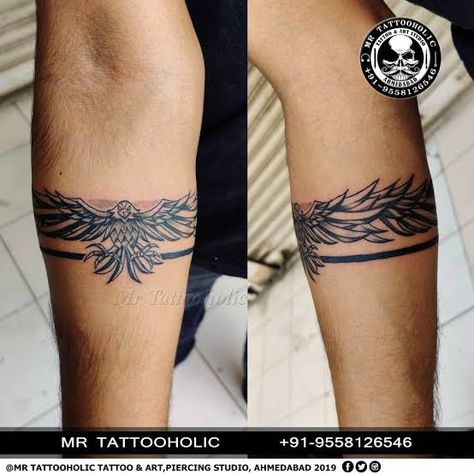 Eagle Arm Band Tattoo, Band Tattoo Leg, Eagle Armband Tattoo, Braslet Tattoo, Eagle Band Tattoo, Tattoo Leg Band, Tattoos Band, Thigh Band Tattoo, Leg Band Tattoos