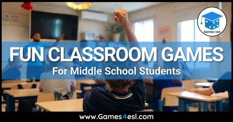 Check out our top classroom games for middle school students. These games for teenagers are super fun and require little to no prep. Fun Classroom Games Middle School, Middle School Group Games, No Prep Classroom Games, Games For Middle Schoolers Group, Middle School Classroom Games, Classroom Games For Middle School, Fun Activities For Middle School, Classroom Games High School, Games For Middle Schoolers