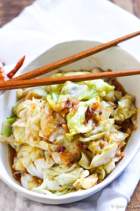 Spicy Szechuan Cabbage Stir Fry Picture Chinese Cabbage Stir Fry, Stir Fried Cabbage Recipes, Stir Fry Spices, Fried Cabbage Recipes, Ground Beef And Cabbage, Cabbage Stir Fry, Asian Stir Fry, Pork And Cabbage, Sides Recipes