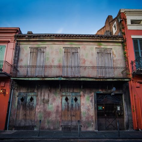 Preservation Hall, New Orleans — Quartzy Preservation Hall New Orleans, Jazz New Orleans, Preservation Hall, House Of The Rising Sun, New Orleans French Quarter, French Colonial, Green Paint Colors, American Travel, Window Painting