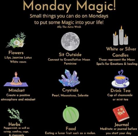 Monday Magick, African Astrology, Hoodoo Witch, Spiritual Remedies, Monday Magic, Grey Witch, Witch Life, Witchy Tips, Teen Witch