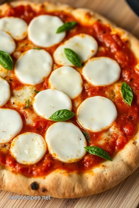 #easy_dinner #pizza_recipe #Italian_cuisine #fresh_mozzarella_slices #homemade_pizza This Fresh Mozzarella Slices Pizza takes just 25 minutes. Enjoy a delightful bake with fresh mozzarella and marinara. Perfect for weeknight me... Fresh Mozzarella Pizza, Dinner Pizza, Mozzarella Pizza, Recipe Italian, Cauliflower Crust, Beef Chili, Pizza Recipe, Fresh Mozzarella, Easy Weeknight Meals