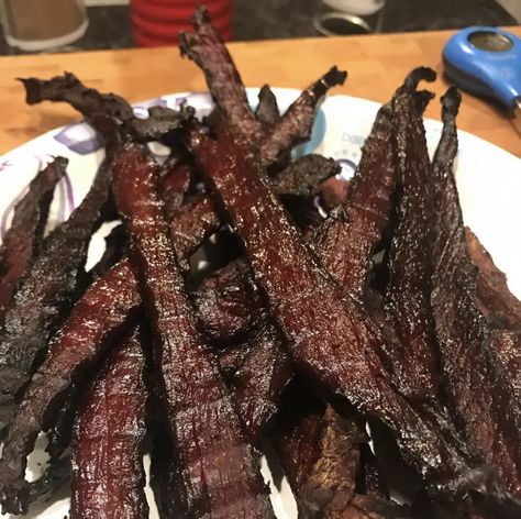 Beef Jerky Recipe Oven, Beef Jerky Seasoning, Jerky Seasoning Recipe, Teriyaki Beef Jerky Recipe, Ground Beef Jerky, Ground Beef Jerky Recipe, Smoked Jerky, Smoked Beef Jerky, Beef Jerky Recipe