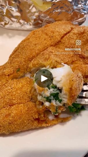 2.7M views · 61K reactions | Stuffed Catfish! www.brasscuisinespices.com | BrassCuisine | Harold Melvin & The Blue Notes · I Miss You, Pt. 1 Southern Fish Fry, Stuffed Catfish, Fried Catfish Recipes, Catfish Recipes, Blue Notes, Fried Catfish, Cajun Cooking, Salt Free, Baked Potatoes