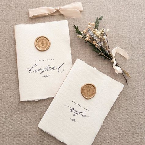 10 Wedding Vow Books and Cards for Your Ceremony and Lifelong Keepsakes His And Hers Vow Books, His And Hers Vows, His And Her Vow Books, Vow Paper, A Letter To My Husband, Vow Writing, His And Her Vows, Brand Exploration, Letter To My Husband