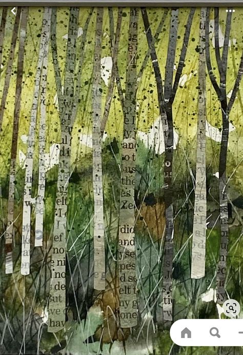 Ks3 Art Ideas, Collage Trees, Collage Tree, Texture Collage, Collage Nature, Tree Collage, Collage Landscape, Interesting Textures, Trees Wall Art