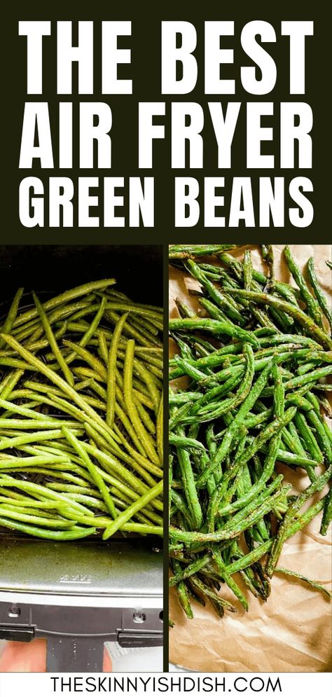 Vegan Thanksgiving Main Dish, Air Fryer Green Beans, Air Fried Green Beans, Crispy Green Beans, Vegetarian Thanksgiving Recipes, The Best Air Fryer, Green Beans Recipe, Best Air Fryer, Healthy Side Dish