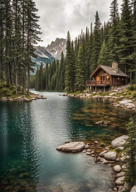 Nature Tourism, Dream Life House, Beautiful Scenery Pictures, Natural Background, Mountain Homes, Cabins And Cottages, Forest House, Beautiful Landscape Wallpaper, Cabin Life