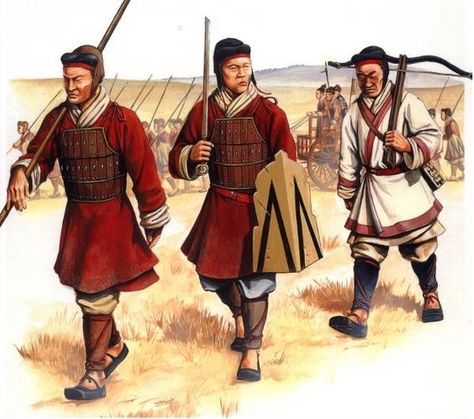 Chinese Soldiers (Han Dynasty) History Of China, Chinese Armor, Qin Dynasty, Chinese Warrior, The Han Dynasty, Ancient Warfare, Han Dynasty, Dynasty Warriors, Chinese History