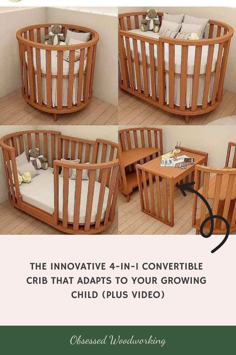 Crafting a sustainable, adaptable, and secure environment for a child is a paramount concern for every parent. The 4-in-1 Convertible Crib presents a forward-thinking solution for a family’s growing needs. It effortlessly transforms from a 4 In 1 Crib, Growing Child, Diy Crib, Wood Repair, Amazing Woodworking, Adjustable Mattress, Pallet Outdoor, Play Table, Forward Thinking