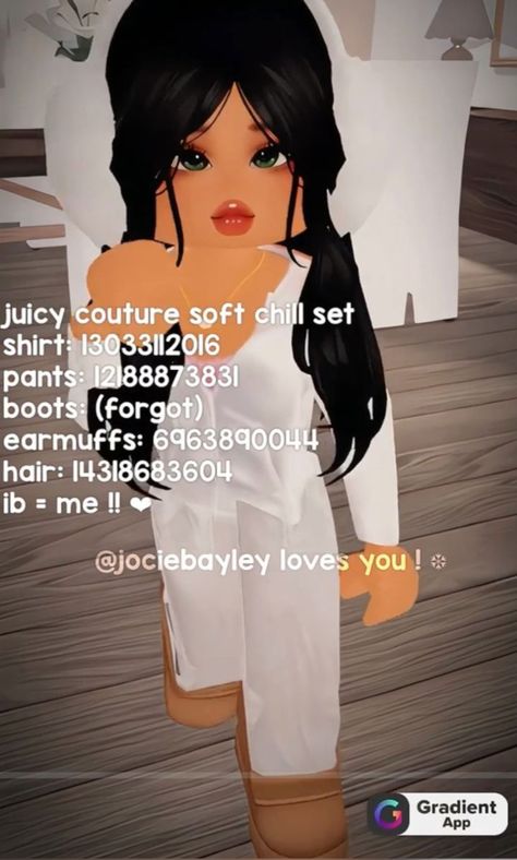 Outfit Codes, Roblox Avatar, Earmuffs, Juicy Couture, Berry, Avatar, Couture, Hair, Clothes