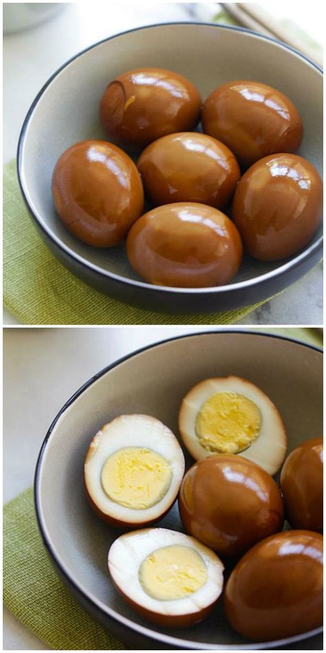 Chinese Boiled Eggs, Soy Sauce Hard Boiled Eggs, Pickled Hard Boiled Eggs, Hard Boiled Egg Recipes Lunches, Asian Hard Boiled Eggs, Asian Egg Recipe, Soy Sauce Egg, Soy Sauce Eggs, Malaysia Recipes