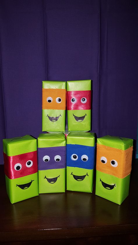 Custom Teenage Mutant Ninja Turtle Juice Boxes! Perfect for any goodie bag! Juice Boxes, Teenage Mutant Ninja Turtle, Ninja Turtle, Mutant Ninja, Goodie Bags, Teenage Mutant Ninja, Teenage Mutant, Ninja Turtles, Party Favors