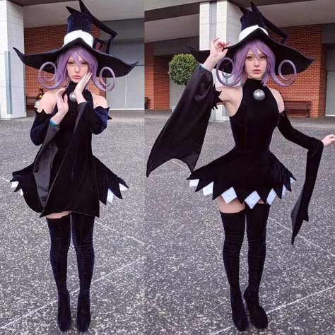 Blair Witch Soul Eater, Arachne Soul Eater Cosplay, Maka And Soul Cosplay, Maka Soul Eater Costume, Blair Cosplay, Blackstar Cosplay, Diy Cosplay Costumes Anime, Soul Eater Halloween Costume, Maka Soul Eater Cosplay