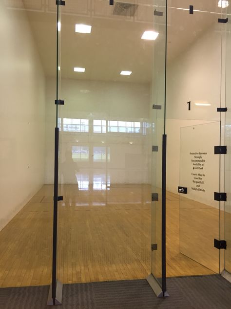 Here is a racquetball court at the JC. People can also play Wallyball there. What is Wallyball? Racket Ball Court, Wallyball, Sport Aesthetic, Racquetball, Sports Aesthetic, Sport Club, Week 5, Wellness Center, Interior Ideas