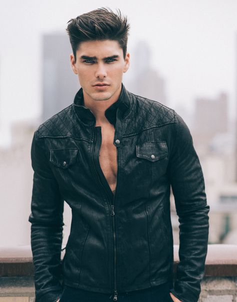 Charlie Matthews by @brianjamie Men Headshots, Leather Jackets Outfits, Charlie Matthews, King Triton, Mens Leather Jackets, Male Character Inspiration, Male Faces, Corte De Cabelo Masculino, Leather Clothes