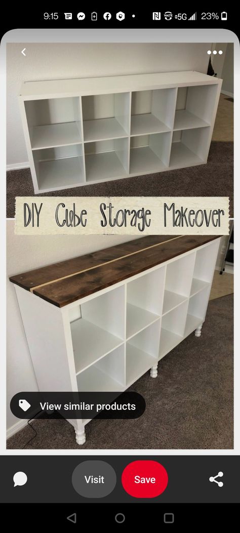 Ikea Decor Hacks, Cube Storage Decor, Diy Cube Storage, Shelf Makeover, Baby Closet Organization, Diy Entertainment, Ikea Ideas, Cube Storage Bins, Ikea Decor