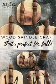 Wood Spindles, Spindle Crafts, Spring Farmhouse, All Things Fall, Rustic Home Interiors, African Paintings, Home Decor Idea, Wooden Pumpkins, Fall Farmhouse