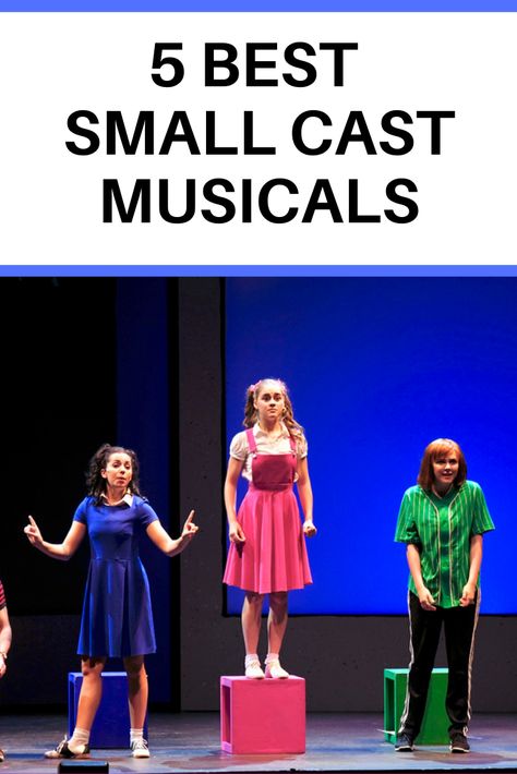 We love these musicals for small casts! #theater #musicaltheater Theater Classroom, Kids Theatre, Backstage Theatre, Musical Theatre Songs, Musical Theatre Shows, Middle School Drama, Musical Theatre Dance, Theatre Classroom, Teaching Hacks