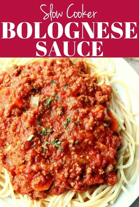 Best Pasta Sauce, Slow Cooker Bolognese Sauce, Homemade Bolognese Sauce, Slow Cooker Meat, Slow Cooker Bolognese, Crockpot Meat, Homemade Bolognese, Bolognese Pasta, Bolognese Sauce Recipe