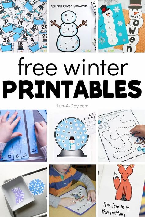 15 free printables to help with your preschool planning and lesson plans! Each is winter themed. There are literacy printables, math printables, and more! Printables can be used in multiple ways, and you can usually combine them with hands-on tools. Snow Weather Activities Preschool, January Toddler Activities Learning, January Small Group Activities Preschool, Snowman Centers Preschool, Let It Snow Preschool Activities, Winter Center Ideas Preschool, Preschool Winter Wonderland, Preschool Themes For January, Winter Mittens Craft Preschool