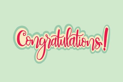 Congratulations Calligraphy, Calligraphy Banner, Happy Birthday Logo, Congratulations Quotes, Paw Patrol Decorations, Congratulations Banner, Birthday Logo, Congrats Card, Free Illustration