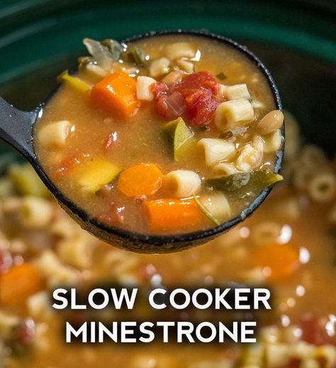 SO much better than the... - The Veterans Site by GreaterGood Slow Cooker Minestrone Soup, Slow Cooker Minestrone, Minestrone Soup Easy, Liquid Meals, Types Of Noodles, Minestrone Soup Recipe, Soup Crocks, Minestrone Soup, Homemade Recipe