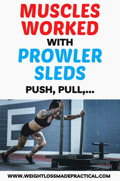 Prowler sled workouts do not only look challenging. They also work your muscles to a nice extent. Find out which ones and whether this is enough for muscle growth and strength progress. Sled Workout, Sled Push, Muscle Building Workouts, Muscle Growth, Sled, Build Muscle, Fitness Tips, Muscles, Cardio