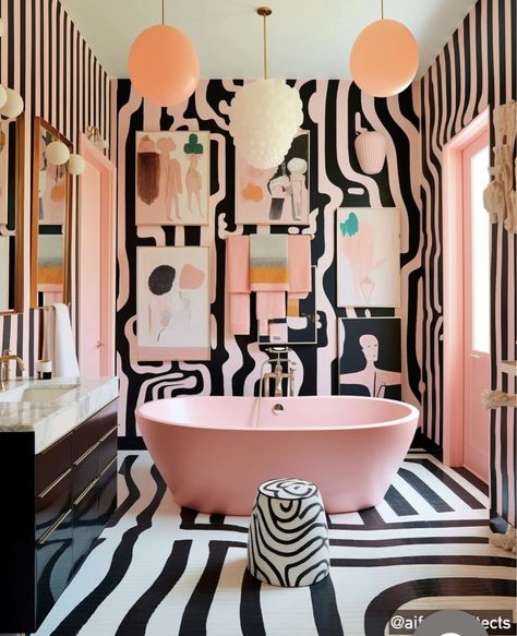 Bathroom Maximalist, Pastel Room Aesthetic, Artistic Bathroom, Living Room Decor Inspiration, Bathroom Images, Interior Decorating Styles, Pastel Room, Interiors Dream, Chic Bathrooms