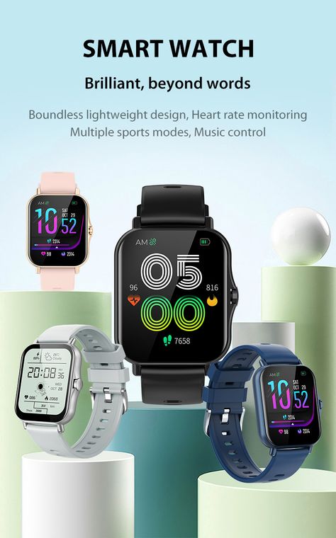 Smart Watch Compatible with iPhone Android Phones , Fitness Tracker Watch with Heart Rate Monitor Blood Oxygen Meter, Waterproof Smartwatch for Women Men Black Smartwatch Ads Design, Watch Advertisement Poster, Smartwatch Poster, Phone Banner, Bento Design, Watch Image, Tech Aesthetic, Smart Watch Apple, Samsung Smart Watch