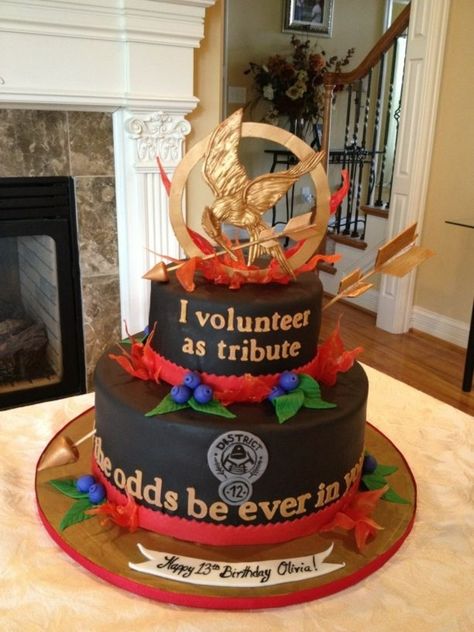 Hunger Games Cake, Games Cake, Volunteer As Tribute, Hunger Games Party, I Volunteer, Hunger Games Quotes, I Volunteer As Tribute, Hunger Games 3, Hunger Games Series