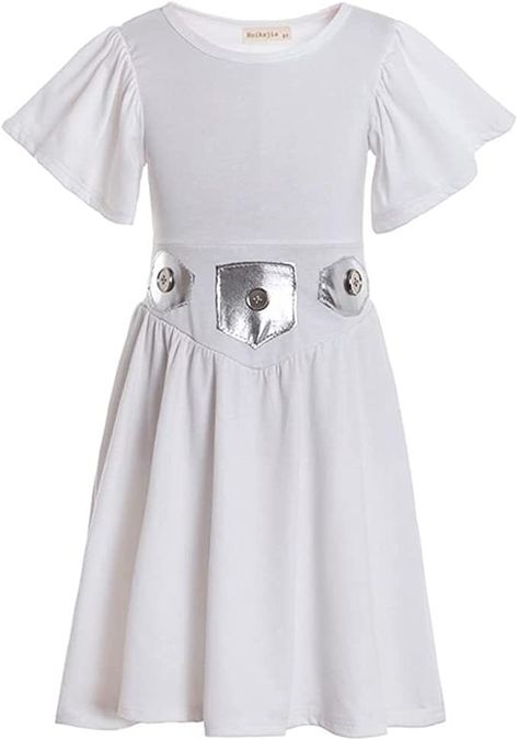 Amazon.com: Princess costume outfit, Girls dress, Twirl dress, Halloween Costumes, Birthday Outfit,Toddler Dress : Clothing, Shoes & Jewelry Princess Leia Costume Kids, Padme Amidala Dress, Princess Leia Dress, Princess Leia Costume, Rey Costume, Rey Skywalker, Leia Costume, Baby Costumes Girl, White Costumes