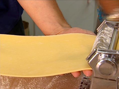 Ravioli Dough recipe from Tyler Florence via Food Network Ravioli Dough Recipe, Ravioli Dough, Florence Food, Pasta Dough Recipes, Tyler Florence, Homemade Ravioli, Ravioli Recipe, Pasta Machine, Pasta Dough