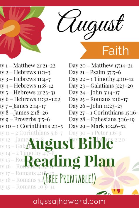 The Bible has a lot to teach us about faith in Jesus. So be sure to check out this month's free printable Bible reading plan where we dive into lessons and stories all about faith. August Bible Reading, Scripture Plans, Bible Writing, Scripture Writing Plans, Scripture Writing, Quotes Arabic, Writing Plan, Bible Study Plans, Bible Study Tips