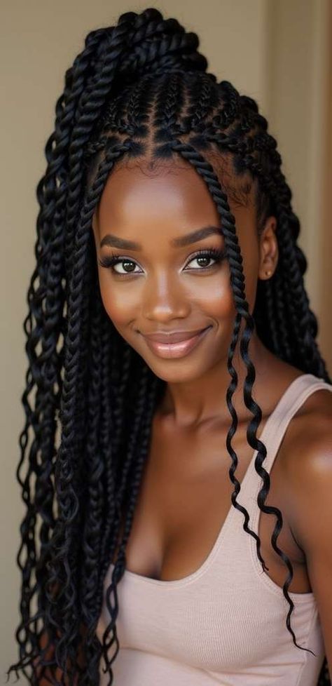 Dive into nostalgia with our '7 Iconic Braids Hairstyles for Black Women in the 2000s!' From box braids to funky cornrows, celebrate the hairstyles that defined a decade. Perfect for inspiration or a fun throwback!  Click to explore these timeless looks and bring back the style! #Braids #2000sFas Style Braids, Kanekalon Hairstyles, Big Box Braids, Braids Hairstyles For Black Women, Types Of Braids, Micro Braids, Timeless Looks, Elegant Updos, Elegant Updo