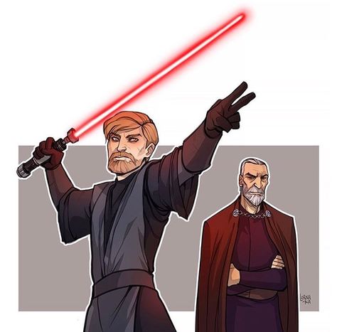 Sith Obi Wan and Count Dooku.. For some reason I want to see this.. :))) Sith Obi Wan, Count Dooku, Star Wars Obi Wan, Star Wars Sith, Dark Side Star Wars, The Sith, Star Wars 2, Art Tumblr, Star Wars Artwork