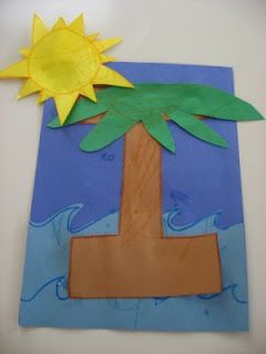 I is for Island - palm tree letters, Caribbean decorations, hula music/dancing, pineapple snacks... Craft Island, Letter I Activities, Letter I Crafts, Preschool Letter Crafts, Abc Crafts, Alphabet Letter Crafts, The Letter I, Preschool Letter, Letter Crafts