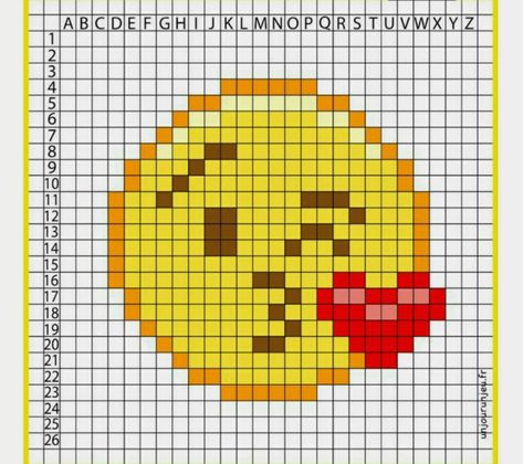 Pixel Art Emoji, Emoji Pixel Art, Crochet C2c Pattern, Paper Quilt, Easy Pixel Art, Pixel Crochet, Hama Beads Patterns, Pola Kristik, Minecraft Pixel Art