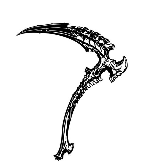 Tattoo Scythe, Scythe Tattoo Design, Sickle Tattoo, Cool Scythe Designs, Scythe Tattoo, Chinese Letter Tattoos, Tupac Art, Trippy Pictures, Grim Reaper Tattoo