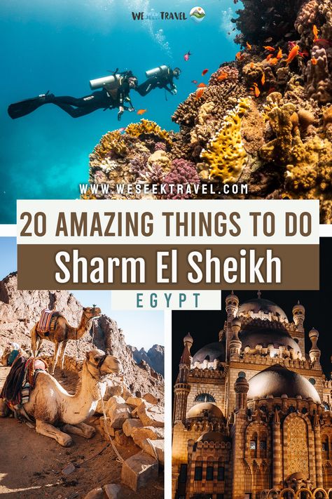 The ultimate travel guide to the best things to do when visiting Sharm El Sheikh. Put this on your bucket list for Egypt. Egypt Things To Do, Sharm El Sheikh Outfit, Best Places In Egypt, Outfit Sharm El Sheik, Sharm Sheikh, Egypt Destinations, Egypt Bucket List, Egypt Itenary, Traveling To Egypt