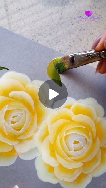 Swati Pandey | OneStroke Flower painting on Instagram: "Presenting these 2 yellow roses to all my followers for their incredible support and love towards my videos. Thank you for being amazing! ❤️❤️
.
.
.
.
.
#painting #acrylicpainting #flowerpainting #floral #artwork #viralreels #trendingreels #aesthetic #ａｅｓｔｈｅｔｉｃ #onestroke #wocol_official" Painted Yellow Roses, How To Paint Yellow Roses, How To Paint Yellow Flowers, How To Paint Flowers Acrylic Easy, Rose Art Painting, Floral Painting Videos, Yellow Flower Painting, Flower Painting Videos, Rose Painting Acrylic